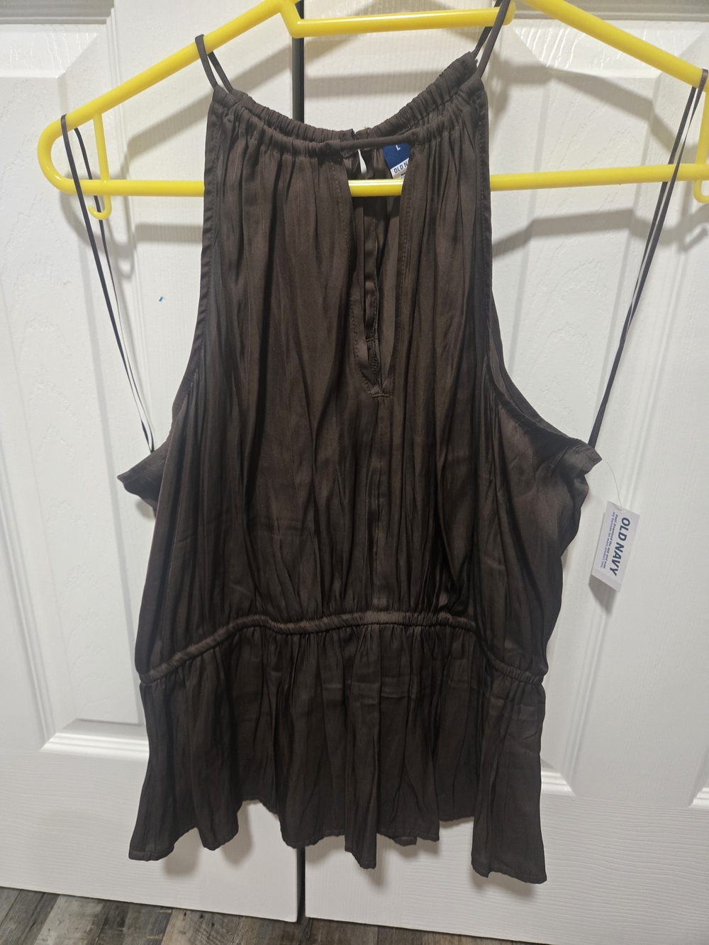 Old Navy Brown Halter Peplum Camisole